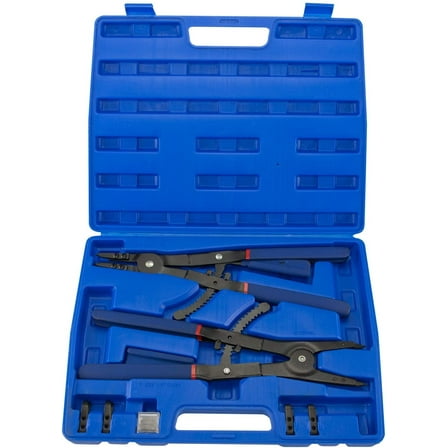 Hiltex 02016 16" Snap Ring Plier Set, 2 Piece | External and Internal Pliers | Straight, 45°, 90° Tips