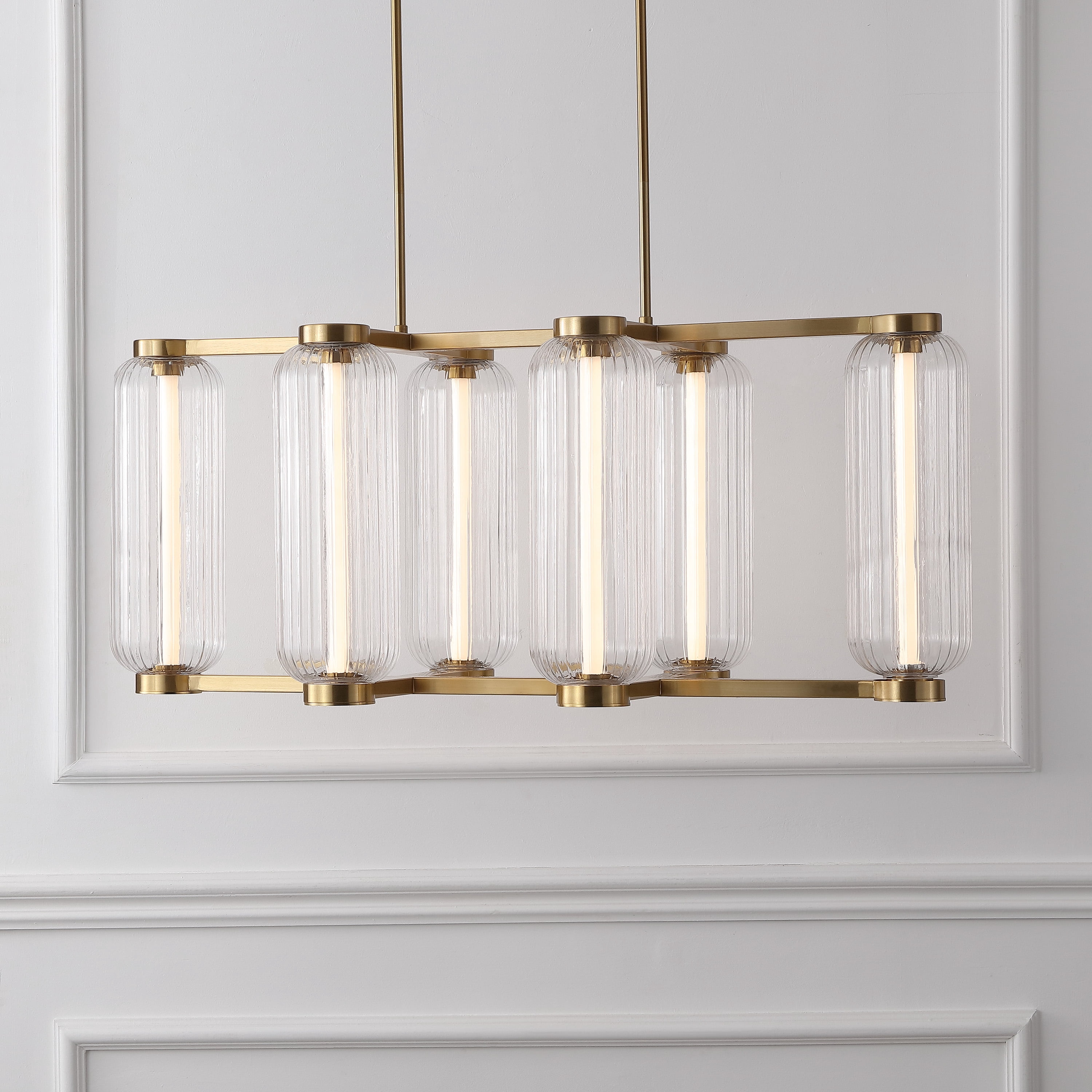 Safavieh Counture Cyndy Glass Chandelier, Gold/Clear