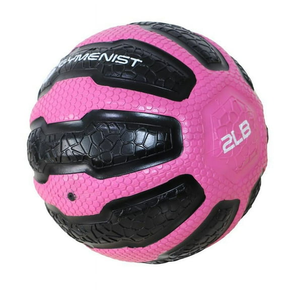 Gymenist Rubber Medicine Ball with Textured Grip, Available in 9 Sizes, 2-20 Lb., Weighted Fitness Balls, Improves Balance and Flexibility