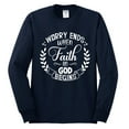 thumbnail image 2 of Wild Bobby Worry Ends When Faith In God Begins Inspirational/Christian Men Long Sleeve Shirt, Navy, 3X-Large, 2 of 5