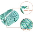 thumbnail image 6 of Labwork 16 Strand Braid Polyester Rope Nylon Pulling Rope Arborist Rigging Multipurpose Bull Rigging 1/2 Inch x 150 Feet Green White Blue, 6 of 6