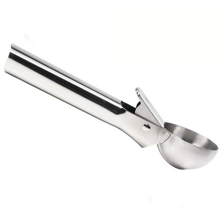 

iaksohdu Stainless Steel Ice Cream Scoop Mash Potato Frozen Yogurt Meat Balls Spoon