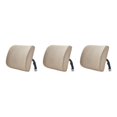 thumbnail image 2 of Transemion Relieve Back Pain Memory Cotton Lumbar Support Pillow Wide Application light brown 33x32x10cm 3Set, 2 of 6