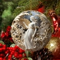 thumbnail image 3 of Rkxzt Window Hanging European Relief Style Acrylic Christmas Tree Pendant Car Interior Decoration Ornament 1 Count,Education, 3 of 5