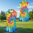 thumbnail image 3 of KUIFORTI Funny Couple Golf Shirts Rainbow Tie Dye Women Sport Cloth Moisture Wicking Suitable for Tennis Enthusiasts Machine Washable Soft and Comfortable, 3 of 6