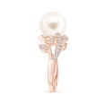 thumbnail image 3 of Angara Freshwater Cultured Pearl Olive Leaf Vine Ring in 14K Rose Gold for Women | June Birthstone Jewelry for Her, 3 of 8