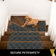thumbnail image 6 of Findosom 15pcs 30''x8'' Non-Slip Stair Treads Indoor Carpet Stair Runners Set,Self Adhesive Stair Grips Edging Staircase and Floor Step Tread Stair Rugs Safety Mats for Dogs, Kids & Elders Gray, 6 of 10