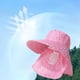 thumbnail image 1 of Sombrero de poliéster transpirable para exteriores, de ala ancha, para mujer, con protección solar, para ciclismo, cuello y trabajo, 1 of 6