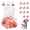 Pink, variant on Coollooc 12Pcs Gummy Bear Container for Valentine's Day, Cute Bear-Shaped Transparent Jar, Suitable for Wedding Favors, Candy Store Displays, And Everyday Candy Storage(White)