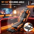 thumbnail image 5 of JONPONY Big and Tall 500LBS Gaming Chair, Ergonomic Design with 2D Armrests,PU Leather with Footrest and Lumbar Support, High Back Office Chair Support 8 Hours Long Sitting, Computer Chair,Orange, 5 of 8