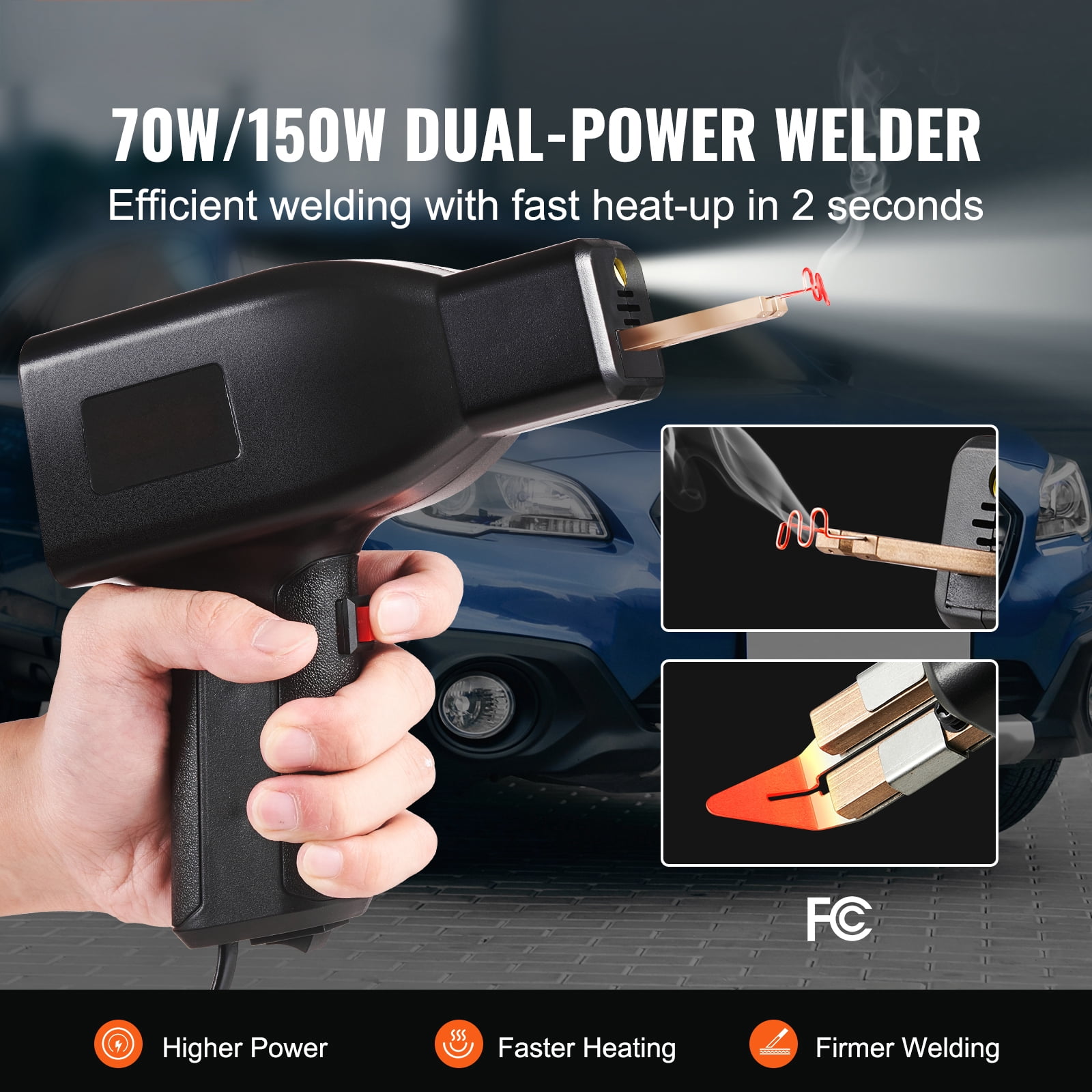 BENTISM Plastic Welder Kit, 70/150W Dual Power Plastic Welder Soldering Gun with 56PCS Weld Rods, 800PCS Hot Stapler Welding Machine Car Bumper Repair Kit, 6 Types Staples for Bumper/Kayak