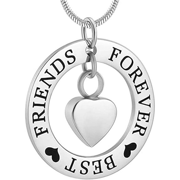 Urn Necklaces for Ashes for Best Friends Cremation Jewelry Eternity Memorial Heart Ashes Keepsake Memorial Necklace for Best Friends