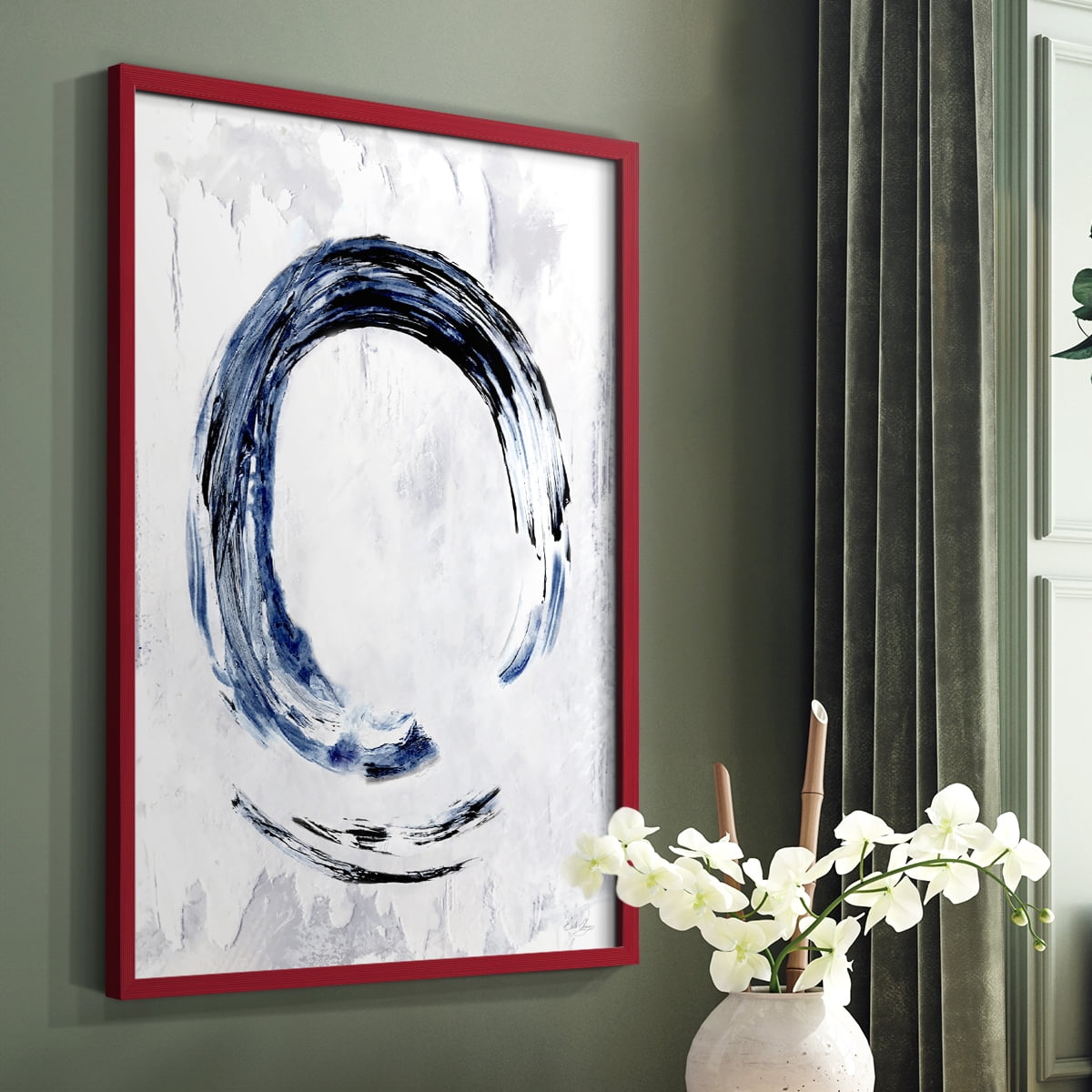 Moonglade II in Red Solid Wood 8 x 10 Framed Print