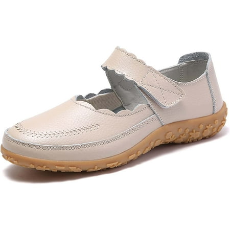 

Women s Mary Jane Flats Leather Fashion Casual Shoes Ultra Light Soft Comfortable Nurse Shoes Walking Flats