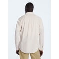 thumbnail image 3 of Free Assembly Men’s Linen Blend Shirt with Long Sleeves, Sizes S-3XL, 3 of 6