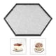 thumbnail image 4 of Posavasos de cristal con borde dorado, soporte para taza, cojín, mantel individual para bebidas, tapete para el hogar Negro, 4 of 9