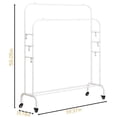 thumbnail image 4 of Seamika Garment Rack with Wheels Clothing Rack for Hanging Clothes,Multi-functional Bedroom Clothes Rack,White, 4 of 8