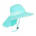thumbnail image 1 of Kids Girls Boys Sun Hat Wide Brim UPF50+ Mesh Hats with Neck Flap, 1 of 6