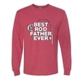 thumbnail image 2 of Wild Bobby, Best Rod Father Ever, Father's Day, Men Long Sleeve Shirt, Vintage Heather Red, Medium, 2 of 4