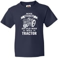 thumbnail image 3 of Inktastic Old Man Tractor Youth T-Shirt, 3 of 5