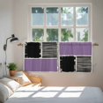 thumbnail image 3 of Purple Black Tier Curtains 24 Inch Length, Farmhouse Striped Modern Abstract Art Cafe Short Curtains for Bathroom Over Sink, Small Kitchen Curtain Light Filtering Tiered Drapes 2 Panels 27.5"Wx24"L, 3 of 8