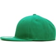 thumbnail image 3 of Solid Flat Brim Bill Fitted Baseball Cap, 3 of 6