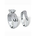 thumbnail image 2 of PalmBeach Jewelry 3.21 TCW Round Cubic Zirconia Two-Piece Bridal Set in Gold-Plated or Platinum-Plated Sterling Silver, 2 of 5