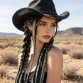 thumbnail image 4 of 16-Inch Bohemian Style Bead Clip-In Braids Style C, 2-Pack Synthetic Hair Extension Pieces with Colorful Beads for Festival Hair Decor, 4 of 6