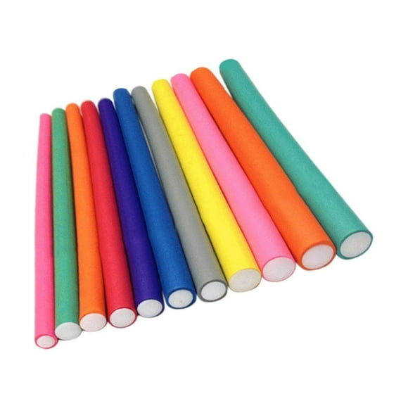10x Hair Foam Curler Roller Set Twist flex Foam Flexible Rods Easy Use DIY 20mm