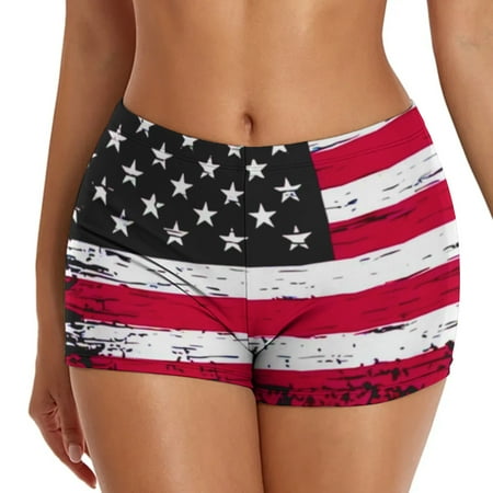 MSJUHEG Swim Trunks Women Beach Shorts for Women Shorts for Women Swim Shorts Casual Ethnic Printed Swimsuit Bottom Tight Belt Sports Yoga Shorts Women s Board Shorts Swim Shorts Women Red L