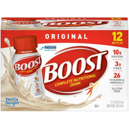 Boost Original Complete Nutritional Drink, Vanilla Delight, 8 Fl oz, 12 Ct