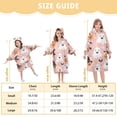 thumbnail image 4 of FORMRS Wearable Blanket Hoodie with Sleeves for Kids Cozy Flannel Sweatshirt, Pastel Pink Halloween, 4 of 7