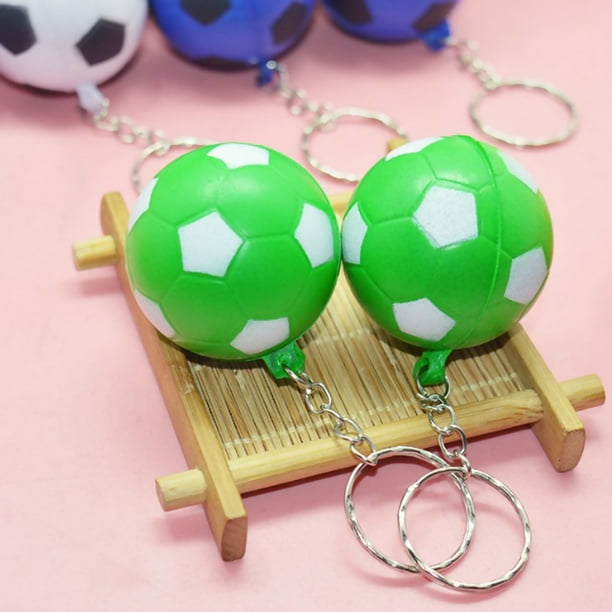 KAKOWELY 24 llaveros divertidos de pelota deportiva de PU, mini