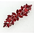 thumbnail image 3 of Faship Gorgeous Red Rhinestone Crystal Floral Hair Barrette Clip, 3 of 4