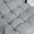 thumbnail image 6 of Greemotion Breeze Outdoor Foldable Mesh Fabric Egg Swing in Light Gray, 6 of 7