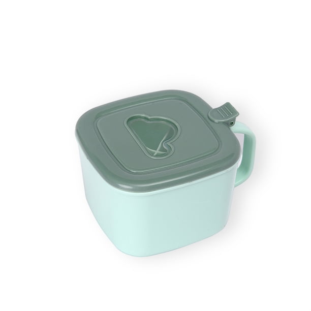 Caja de especias con cucharas con tapa Cajas de almacenamiento de condimentos de rejilla múltiple de PP Contenedores a prueba de polvo Frascos a Organizadores de utensilios de cocina Verde oscuro Cateissary HA011905-02