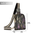 thumbnail image 2 of FORMRS Womens Crossbody Sling Bag Travel Daypack Shoulder Chest Backpack, Purple Floral Pattern, 2 of 7