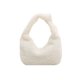 thumbnail image 3 of Bolsa de hombro pequeños de felpa de color puro para mujer, de mano esponjosos para las axilas (blanco) Likrtyny Para Estrenar, 3 of 9