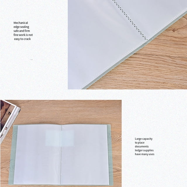 Becaristey Documents Safe And Organized With A3 Size Presentation Display Book Large Capacity Plastic yellow 1Set