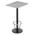thumbnail image 2 of Flash Furniture 24'' x 30'' Gray Rectangular Laminate Table Top with Black 18" Round Bar Height Table Base with Footring, 2 of 8