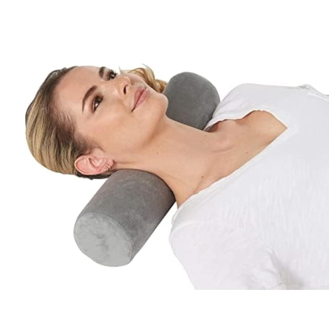 Almohada de Espuma Viscoelástica AllSett Health Cuello Cervical Redondo para Dormir