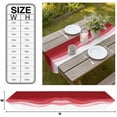 thumbnail image 3 of Red Ombre Waves Table Runner Linen Burlap Table Runner 72 Inches Long Abstract Art Gradient Modern Dresser Scarves for Kitchen Island Coffee Dining Room Party Wedding Banquet Holiday Decor 14"x72", 3 of 8