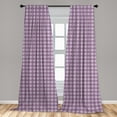 thumbnail image 5 of Ambesonne Abstract Curtains, Monotone Motif, Pair of 28"x95", Lilac and Purple, 5 of 5