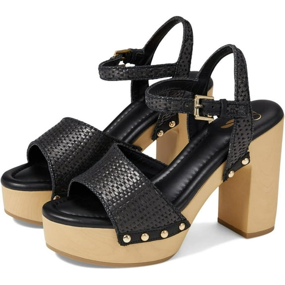 Sarto by Franco Sarto Women's Wally2 Ankle Strap Block Heel Black 8M