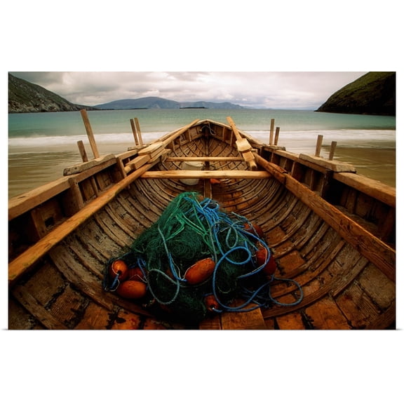 Great BIG Canvas | Rolled Richard Cummins Poster Print entitled Traditional Currach, Achill Island, County Mayo, Ireland