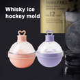 thumbnail image 4 of Easy-Release Ice Cube Maker, Reusable Ice Spheres Mold for DIY Home Bar Party - pink + purple, 4 of 5