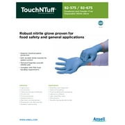 Ansell, ANS92675M, Health Powder-free Dispenser Nitrile Gloves, 100 / Box, Blue