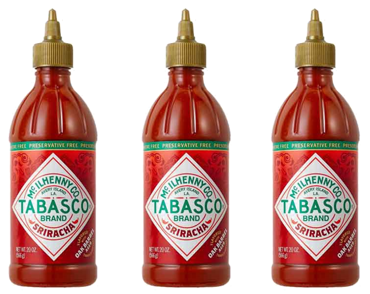 Tabasco Brand Sriracha Sauce, 3Pack 20 fl. oz. Squeeze Bottles