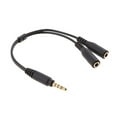 thumbnail image 1 of Adaptador de 2,5 3,5 mm y cables de sonido y micrófono divisor de 3,5 cm, 1 of 9