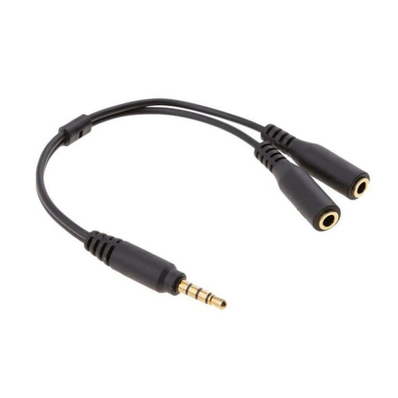 Audio Stereo Y Splitter Extension Cable 2.5mm Male to 2 Port 3.5mm Female for